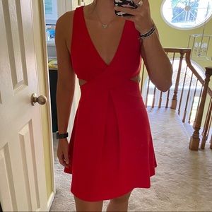 Express Red A-Line Dress